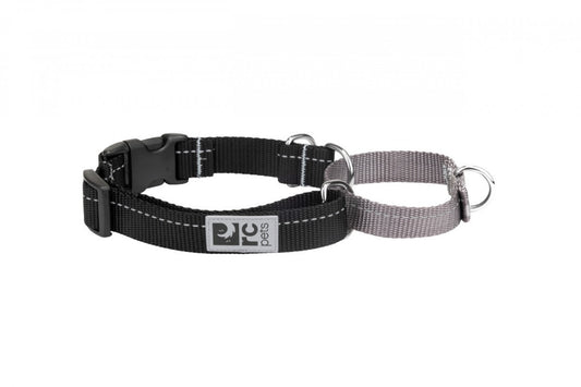 RC Pets - Primary Web Training Clip Collar - BLACK - MEDIUM - 14-19in