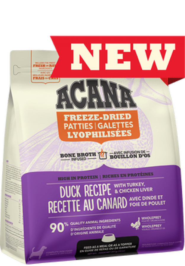 Champion Foods - Acana Freeze Dried Patties DUCK Dog Food - 397GM (14oz)