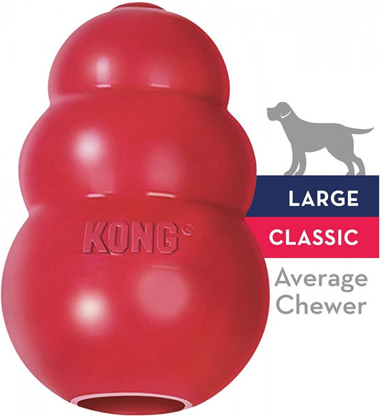 KONG - Classic RED - Dog Treat Dispensing Toy - LARGE - 11CM (4.3in)