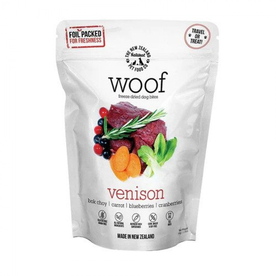 NZ Natural Pet Food Co - Freeze Dried - Treats - Woof - WILD VENISON - 50GM (1.76oz)