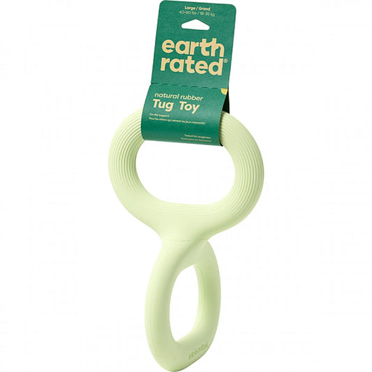 Earth Rated - Rubber Tug Dog Toy - GREEN - LARGE - 29CM (11.5in)