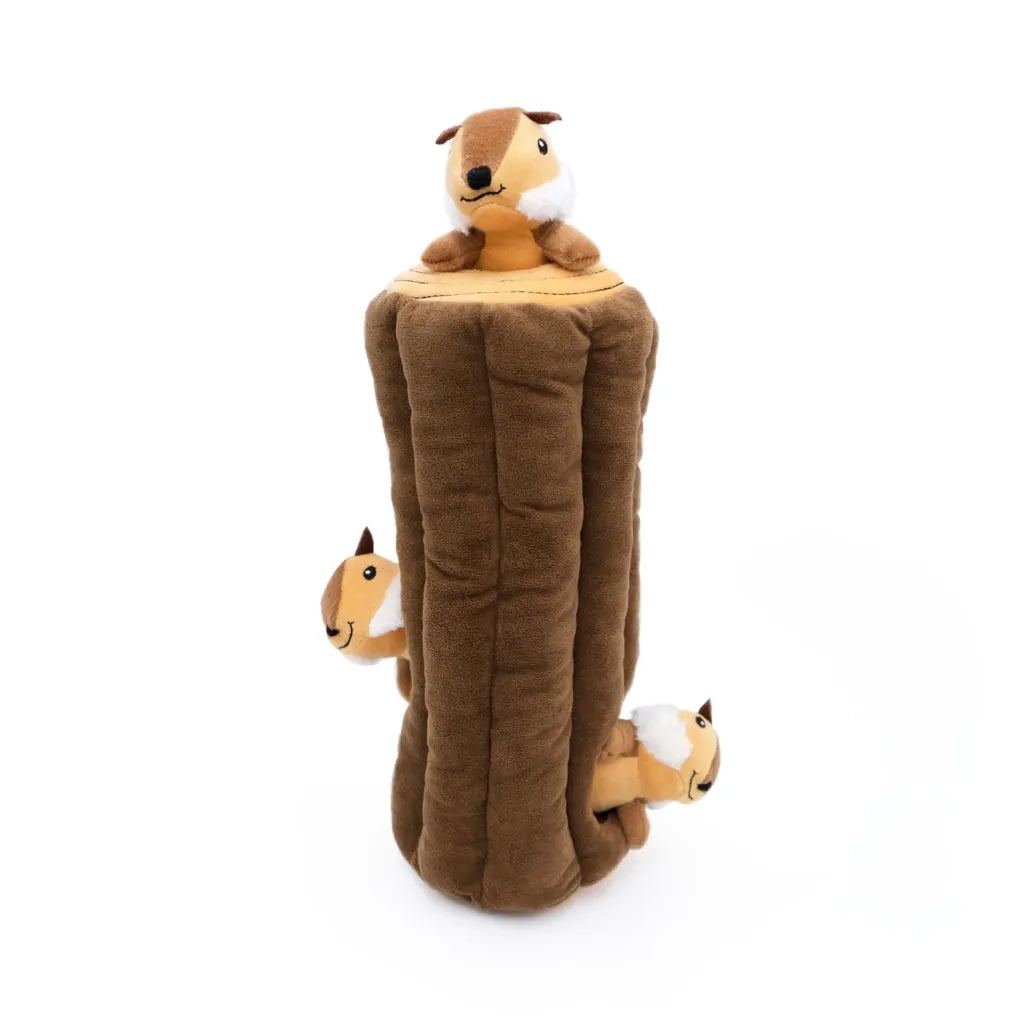 LocalID_70103 Zippy Paws - Burrow Squeaker Toy Burrow Log Dog Toy - 35CM (13.8in)