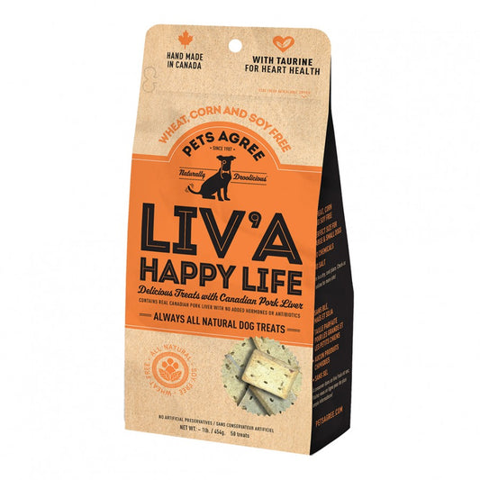 Pets Agree - Happy Life Bars PORK LIVER Grain Free Dog Treat - 454GM (1lb)