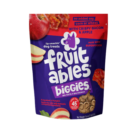 LocalID_71411 Fruitables - Biggies CRISPY BACON and APPLE Crunchy Dog Treat - 454GM (16oz)