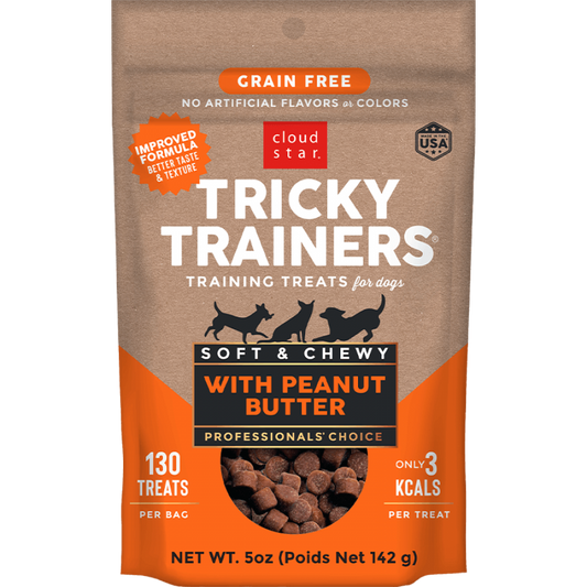 Cloud Star - Tricky Trainers Chewy GF PEANUT BUTTER Dog Treat - 340GM (12oz)