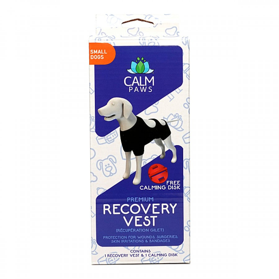 Calm Paws - Calming Recovery Vest with Calming Disc - SMALL - 7-20LB