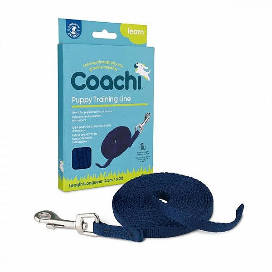 Company of Animals - Coachi - Learn Puppy Training Line - Navy - 2.5M (8.2ft)