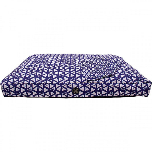 *DISC* Bones + Arrows - Durry Dog Bed & Bandana - BLUE & WHITE -  92 x 122CM (36x48in)