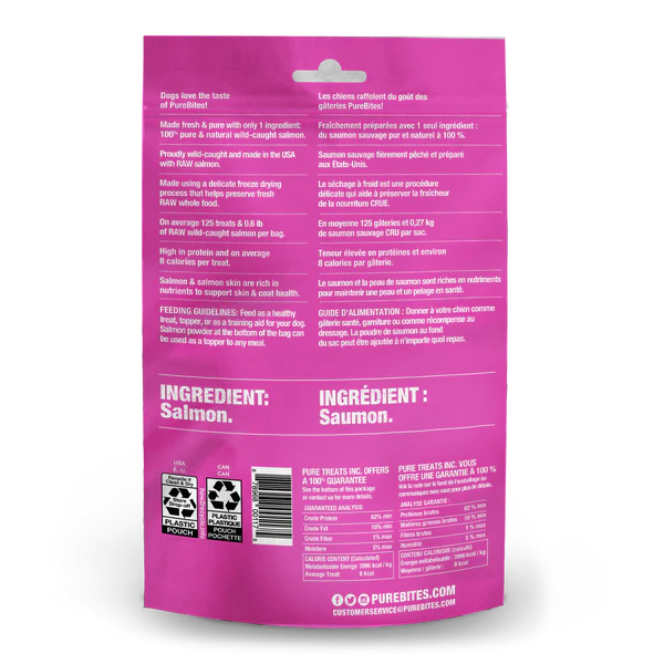 LocalID_68764 Pure Bites - Freeze Dried SALMON Dog Treats - 33GM (1.16oz)