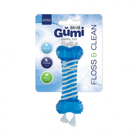 LocalID_70479 Zeus - Gumi Dental Dog Toy - Floss & Clean - Mini - 10CM (4in)