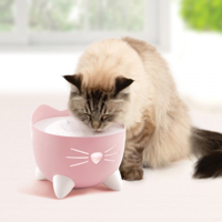 Catit - PIXI Cat Drinking Fountain - LIGHT PINK - 2.5L (85oz)