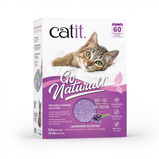 LocalID_64369 Catit - Go Natural! Pea Husk Clumping Cat Litter - Lavender - 5.6KG (12.3lb)