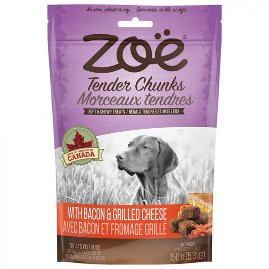 Zoë - Tender Chunks Dog Treat - BACON and GRILLED CHEESE - 150GM (5.3oz)