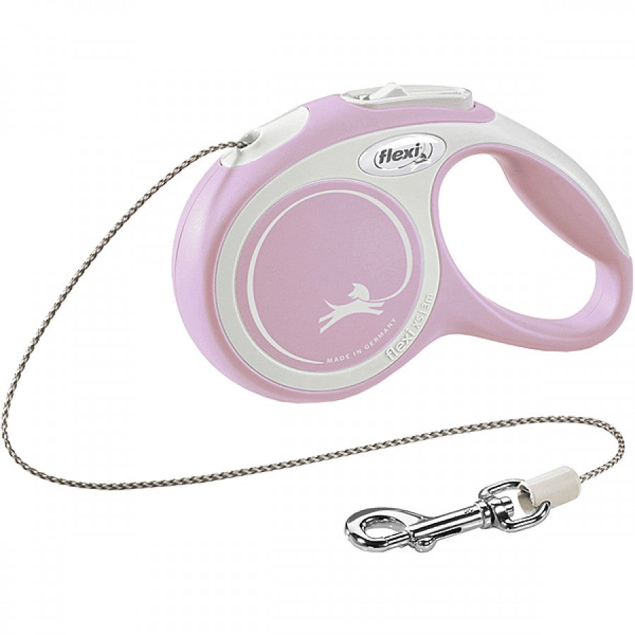 *DISC* Flexi - Comfort Cord Flexi Dog Leash - ROSE - XSMALL - 3M