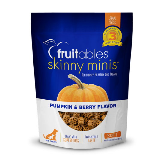 Fruitables - Skinny Minis PUMPKIN BERRY Chewy Dog Treats - 141GM (5oz)