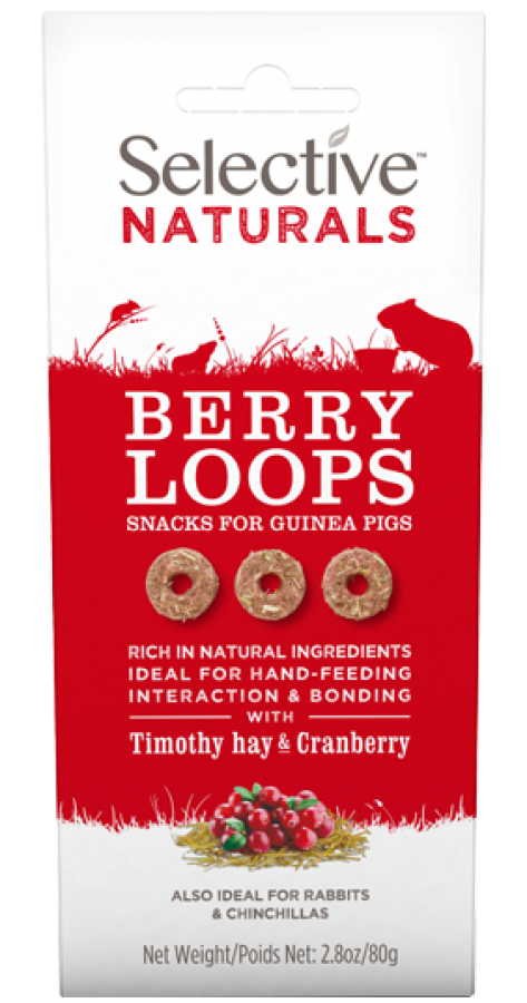 *S.O. - Up to 2 Week Wait* Supreme Petfoods - Selective Naturals Berry Loops Small Animal Treat - 80GM (2.8oz)