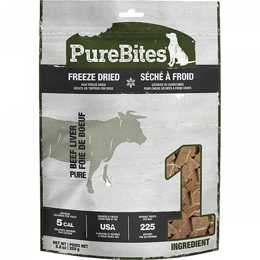 Pure Bites - Freeze Dried BEEF LIVER Dog Treat - 250GM (8.8oz)