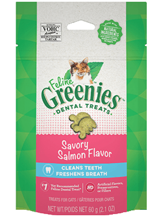 LocalID_34671 Greenies - Cat Dental SAVORY SALMON Flavour Cat Treats - 60GM