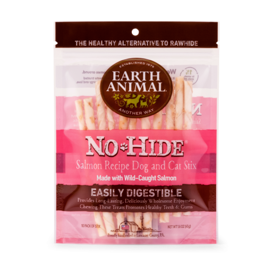 LocalID_54272 Earth Animal - Dog/Cat No Hide Chew - Wild Caught Salmon - Stix 10pk - 45GM (1.6oz)