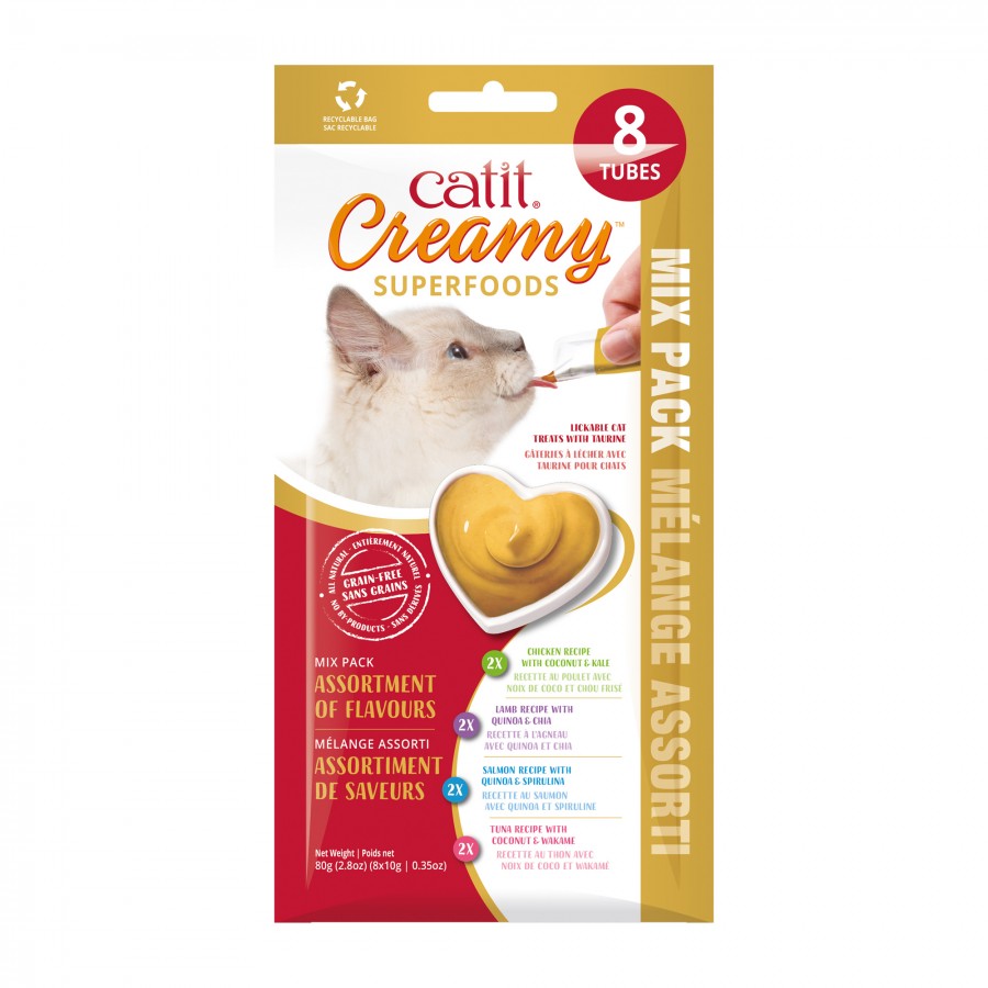 Catit - Creamy Superfood Cat Treats - Assorted Multipack - 8PK