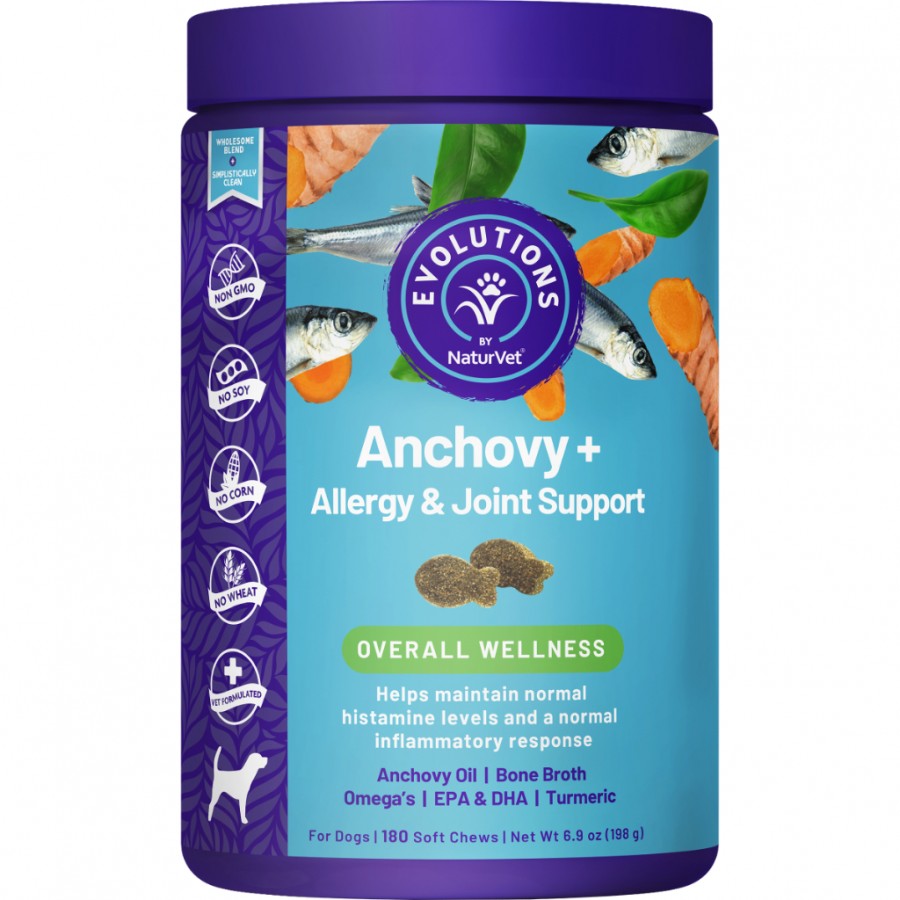 NaturVet - Anchovy + Allergy Support Soft Chews - 396GM (13.9oz) - 180CT