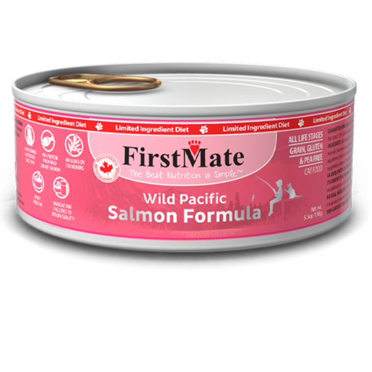 FirstMate - LID GF SALMON Wet Cat Food - 156GM (5.5oz)