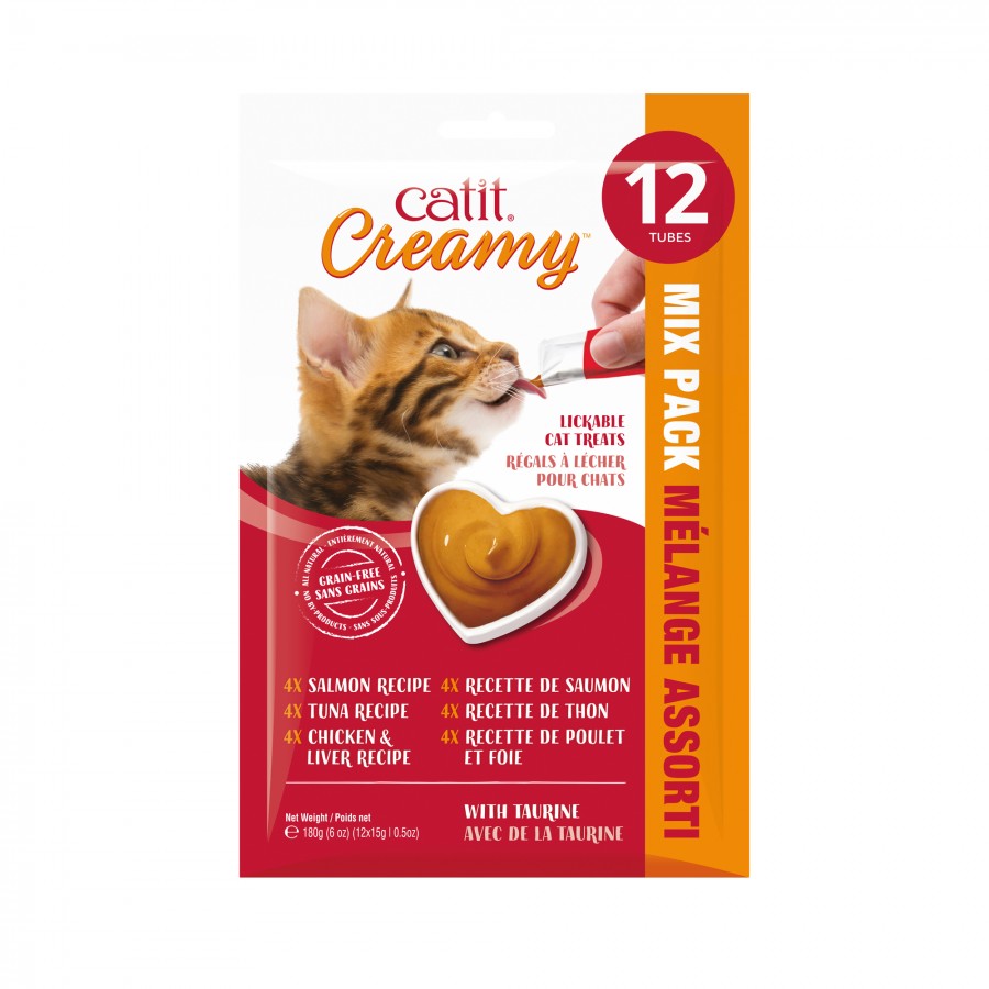 LocalID_54422 Catit - Creamy Lickable Cat Treat - Assorted Multipack - 15GM (0.5oz) - 12PK