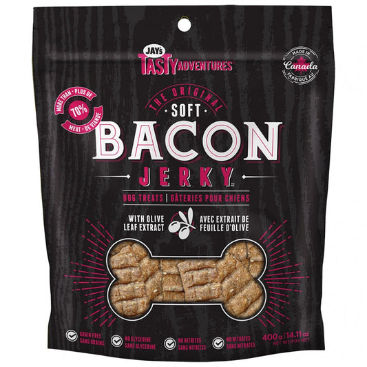 *S.O. - Up to 2 Week Wait* Jay's - Original Soft BACON JERKY Dog Treat - 400GM (14.11oz)