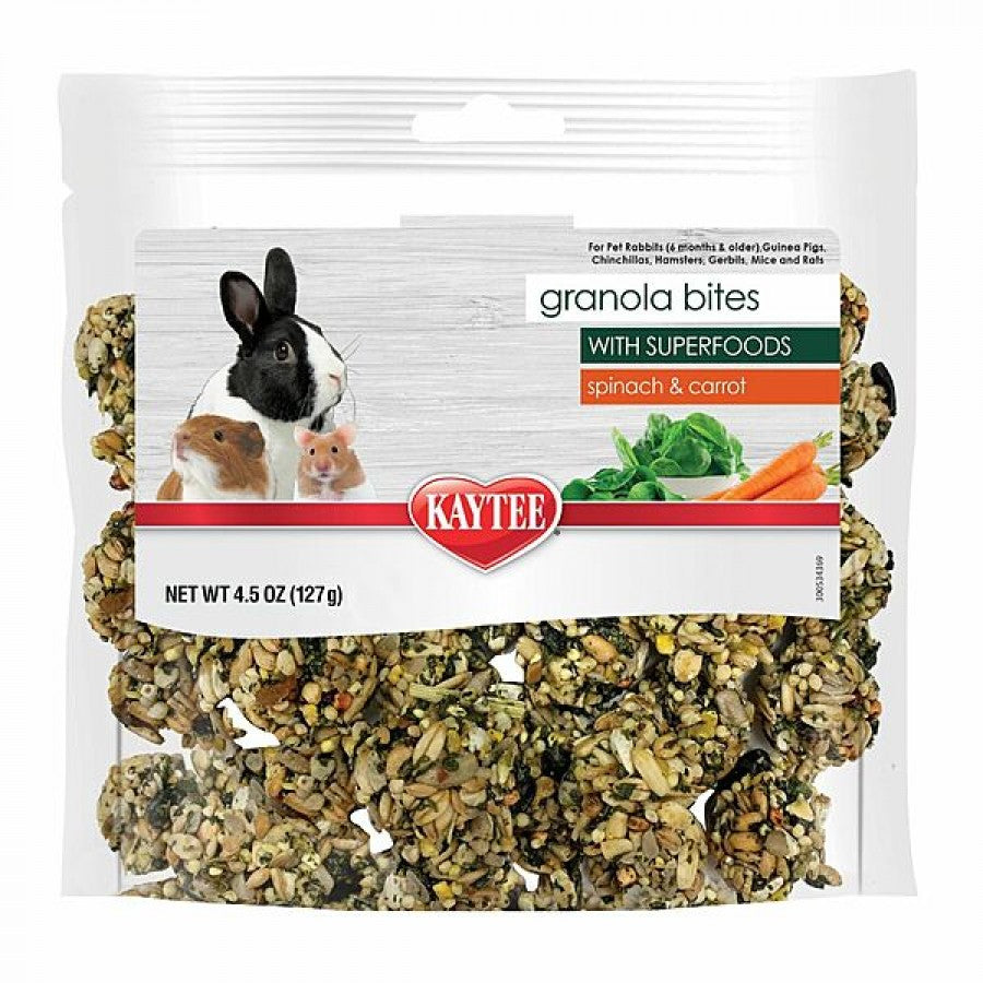 LocalID_69524 Kaytee - Granola Bites SPINACH & CARROT Small Animal Treat - 10OZ