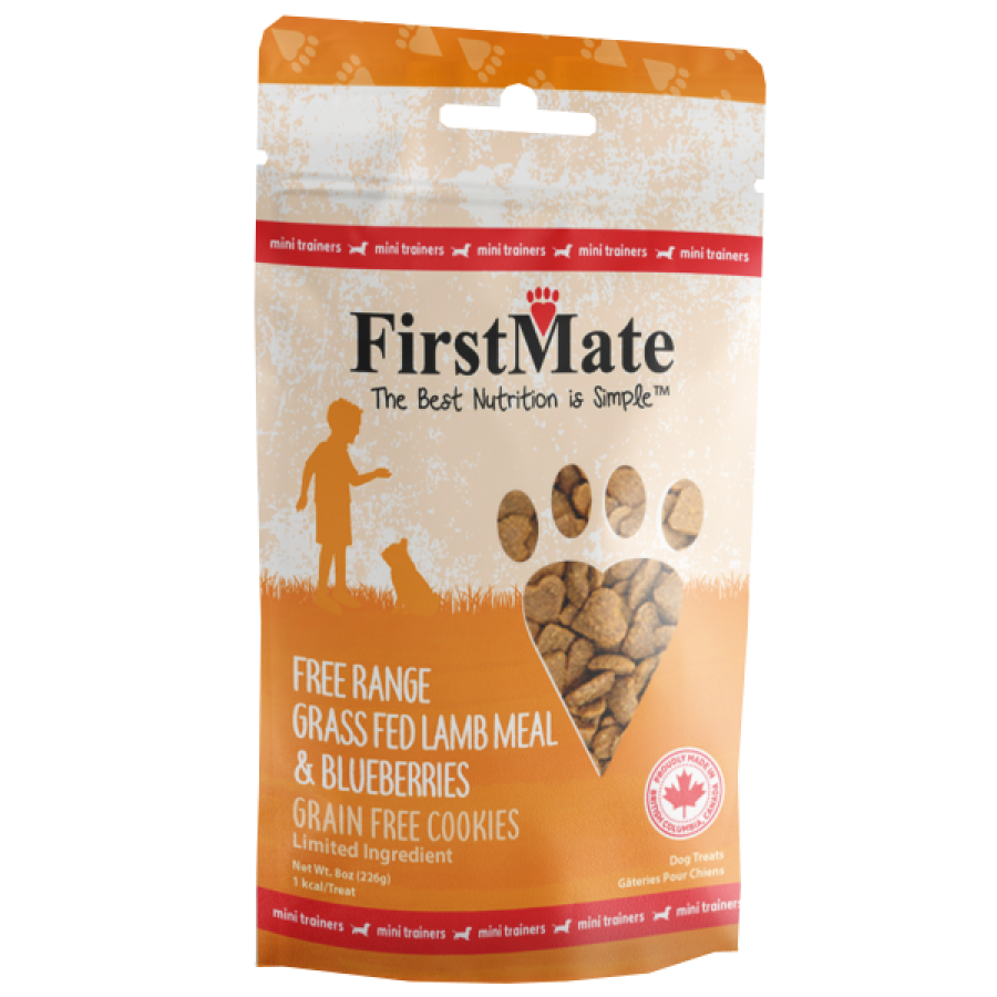 LocalID_60447 FirstMate - Grain Free Cookies Mini LAMB & BLUEBERRIES Dog Treats - 226GM (8oz) 