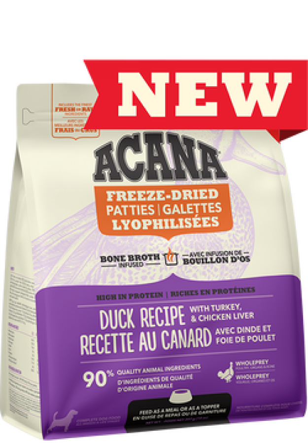 Champion Foods - Acana Freeze Dried Morsels DUCK Dog Food - 227GM (8oz)