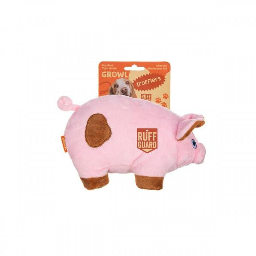 LocalID_69441 Growl - Trofflers Pig Dog Toy - PINK - 20.5CM (8in)