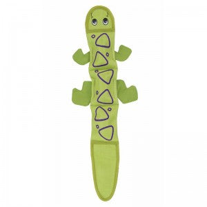 *S.O. - Up to 2 Week Wait* Outward Hound - Fire Biterz Lizard 3 Squeaks Dog Toy - GREEN - 60.5CM (23.8in)