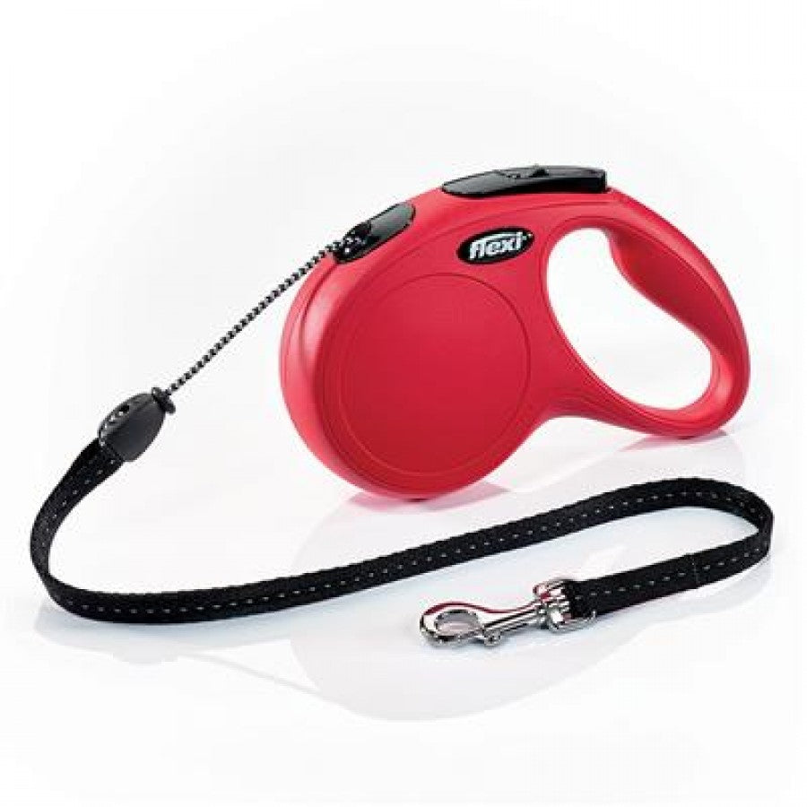 Flexi - Classic Cord Flexi Dog Leash - RED - MEDIUM - 5M