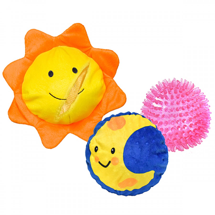 Patchwork Pets - Prickles Sun with Moon Dog Toy - 12.7CM (5in)