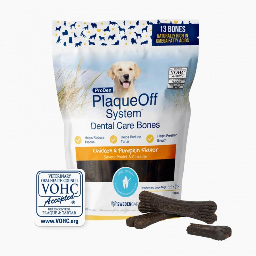 LocalID_69620 ProDen - PlaqueOff Dental Care Bones CHICKEN & PUMPKIN Dog Chew - 482GM