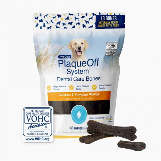 LocalID_69620 ProDen - PlaqueOff Dental Care Bones CHICKEN & PUMPKIN Dog Chew - 482GM