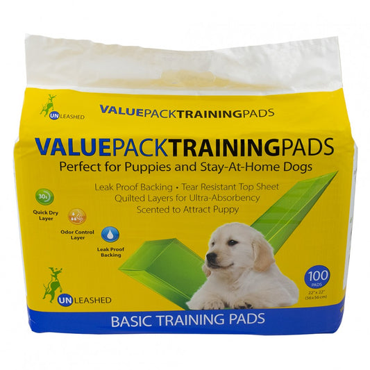 LocalID_39312 Unleashed - Unleashed BASIC VALUE Housebreaking Pads - 100PK - 56 x 56CM (22 x 22in)
