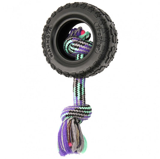 Mammoth Pet Products - Tirebiter II with Rope Dog Toy - LARGE - 15CM (6in)