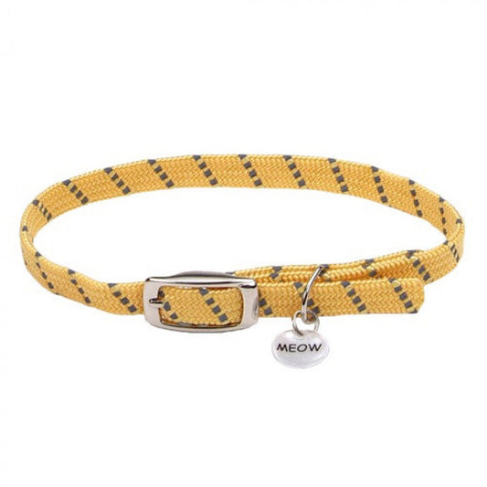 *DISC* Coastal - ElastaCat Reflective Safety Collar - YELLOW - 1 x 25.4CM (3/8x10in)