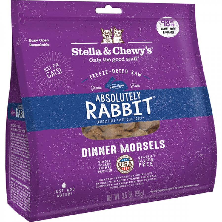 *S.O. - Up to 2 Week Wait* Stella and Chewy's - FD Dinner Morsels RABBIT Cat Food - 99GM (3.5oz)