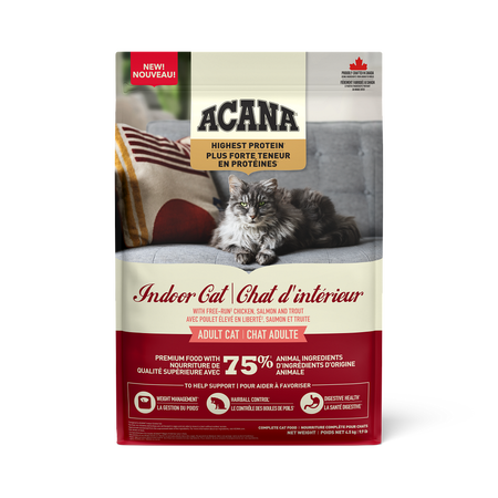 *S.O. - Up to 2 Week Wait* Champion Foods - Acana INDOOR HIGHEST PROTEIN Dry Cat Food - 1.8KG (4lb)