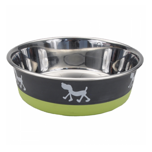 Coastal - Maslow Pup Design Bowl - GREEN and GREY - 3.5Cup (28oz)