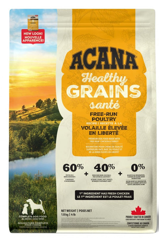 LocalID_61579 Champion Foods - Acana HEALTHY GRAINS - FREE-RUN POULTRY recipe Dry Dog Food - 1.8KG 