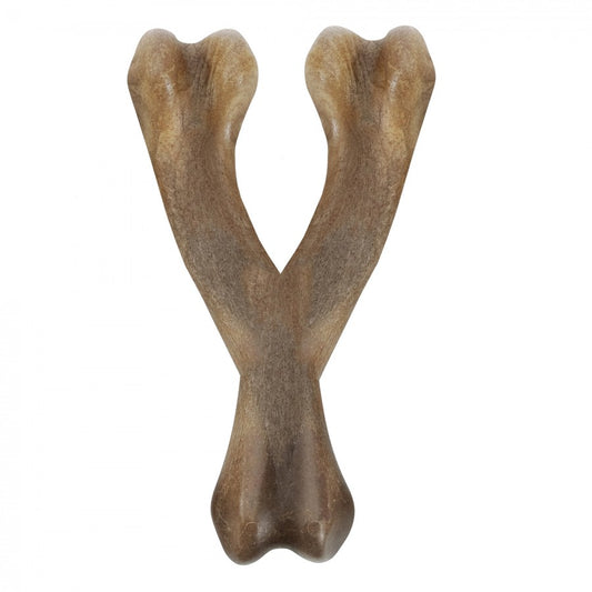LocalID_70096 Zeus - NOSH Strong Wishbone Dog Chew Toy - BACON Flavour - SMALL - 11CM (4.5in)