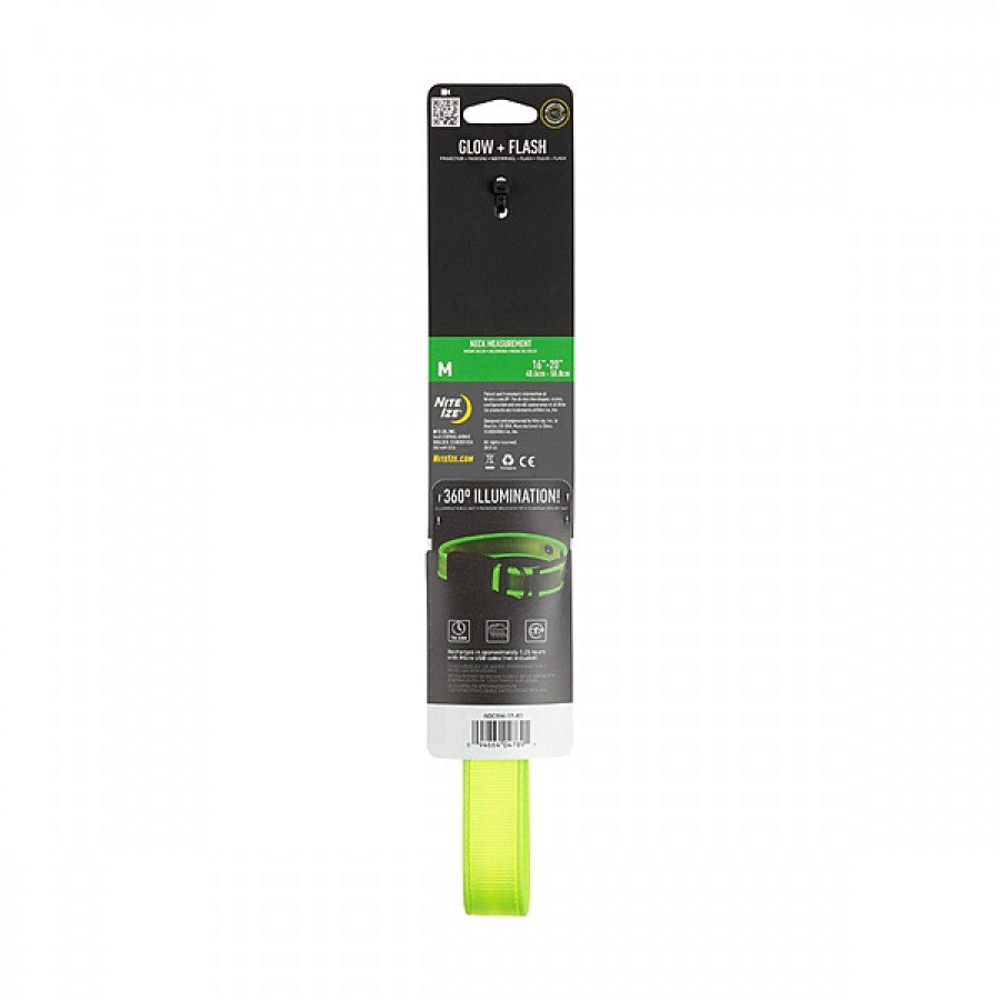 LocalID_66563 Nite Ize - NiteDog Rechargeable LED Collar - LIME - MEDIUM