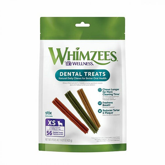 LocalID_69054 Whimzees - STIX Dental Chew - XSMALL - 9CM (3.5in) - 56PK