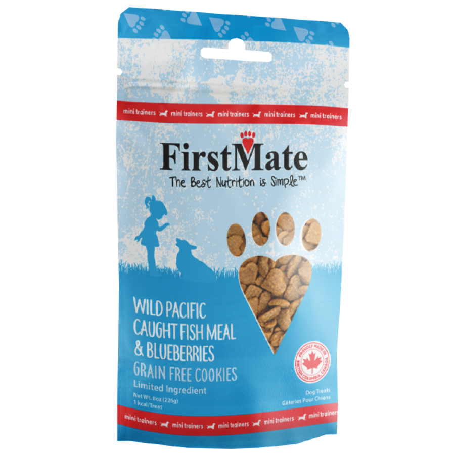 LocalID_60448 FirstMate - Grain Free Cookies Mini FISH & BLUEBERRIES Dog Treats - 226GM (8oz)