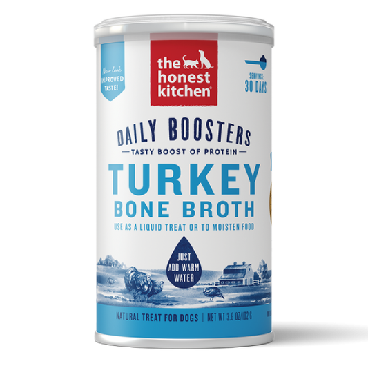 Honest Kitchen - Daily Boosters Instant TURKEY BONE BROTH with TURMERIC - 102GM (3.6oz)