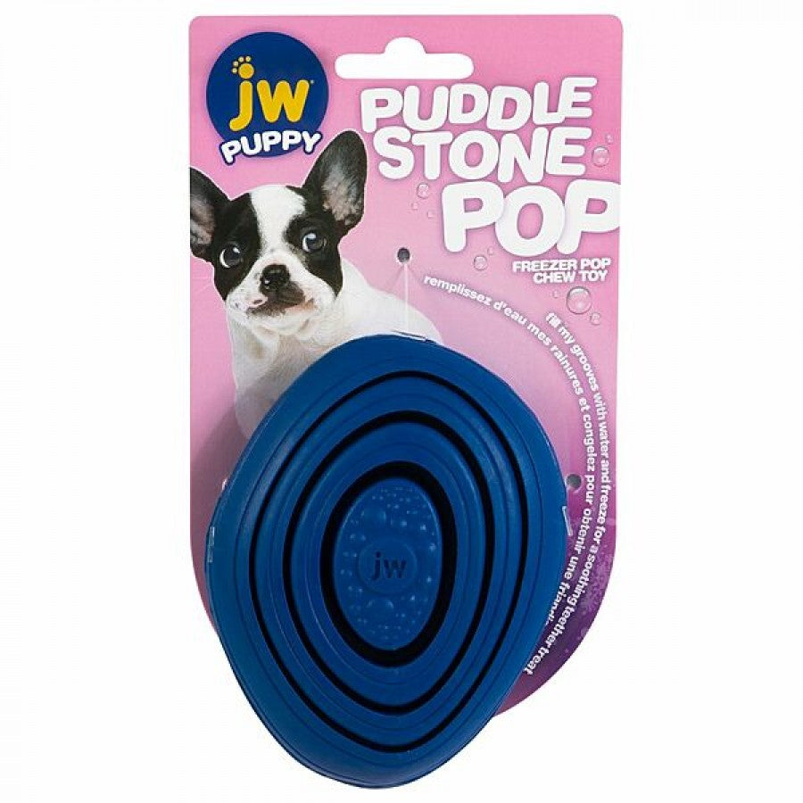 LocalID_69738 JW Pets - Puddle Stone Pop Puppy Teether Freeze Chew Dog Toy - 10CM (4in)